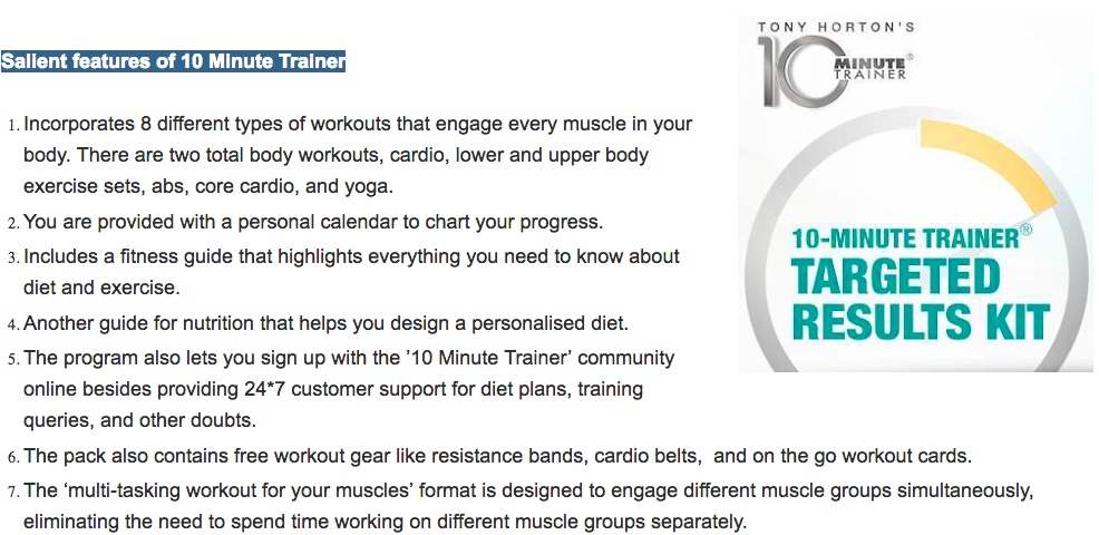 Extract of a Product Review Extract on Health and Fitness